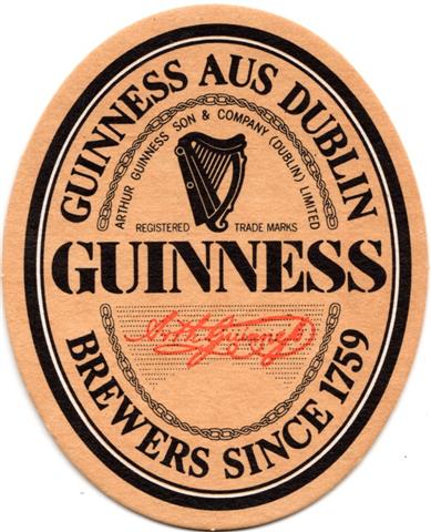 dublin l-irl guinness guinness oval 2a (220-u brewers since 1795)
